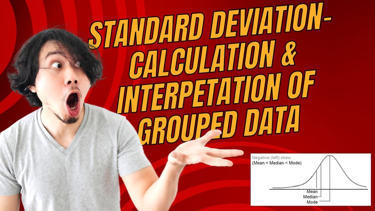 Standard deviation of the group data, Standard deviation calculation, Standard Deviation interpretation